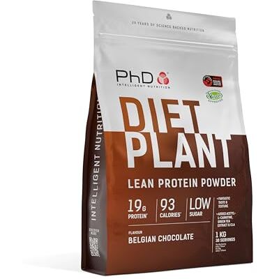 PhD Nutrition Diet Plant Protein prášek veganský 1 kg belgické čokolády, nízkokalorický vysokoproteinový proteinový prášek pro dietu Podpora 19 g bílkovin v jedné porci PhD Nutrition Diet Plant Protein prášek veganský 1 kg belgické čokolády, nízkokalorický vysokoproteinový proteinový prášek pro dietu Podpora 19 g bílkovin v jedné porci
