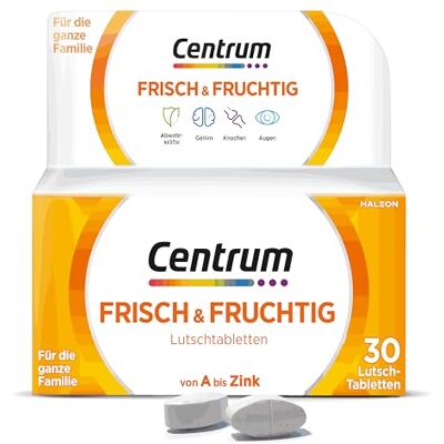 Centrum Vitamíny – svěží a ovocný multivitamin – chutný, vysoce kvalitní doplněk stravy s mikroživinami – pro celou rodinu – vitamíny, minerály, stopové prvky – 30 ks Centrum Vitamíny – svěží a ovocný multivitamin – chutný, vysoce kvalitní doplněk stravy s mikroživinami – pro celou rodinu – vitamíny, minerály, stopové prvky – 30 ks