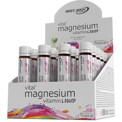 Best Body Nutrition Hořčíkový vitamin Liquid, Tropical, 20 ampulí à 25 ml (500 ml) Best Body Nutrition Hořčíkový vitamin Liquid, Tropical, 20 ampulí à 25 ml (500 ml)