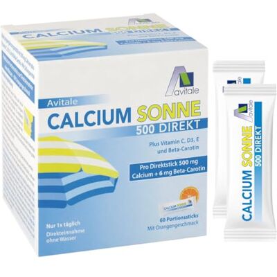 Avitale Calcium Sonne 500 Direkt – pro přípravu vaší pokožky na slunce s 500 mg vápníku a 6 mg beta-karotenu plus vitamín C, D3 a E, 150 g Avitale Calcium Sonne 500 Direkt – pro přípravu vaší pokožky na slunce s 500 mg vápníku a 6 mg beta-karotenu plus vitamín C, D3 a E, 150 g