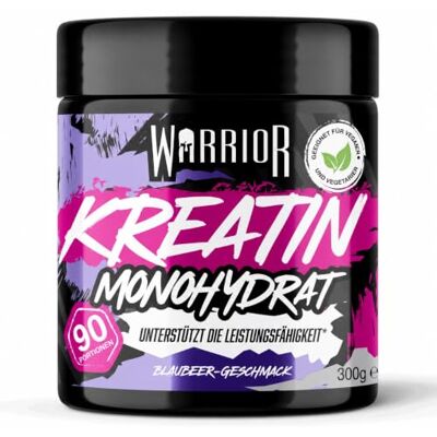 Warrior Kreatin monohydrát prášek 300 g (100 porcí) – čistý kreatin monohydrát, kreatin monohydrát prášek pro růst svalů a sílu, mikronizovaný kreatinový prášek, veganský – Blazin Berry Warrior Kreatin monohydrát prášek 300 g (100 porcí) – čistý kreatin monohydrát, kreatin monohydrát prášek pro růst svalů a sílu, mikronizovaný kreatinový prášek, veganský – Blazin Berry