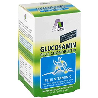 Avitale Glukosamin 750 mg + chondroitin 100 mg kapsle, 185 g Avitale Glukosamin 750 mg + chondroitin 100 mg kapsle, 185 g