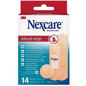 Nexcare Blood Stop hemostatické náplasti, tříděné, 14 balení Nexcare Blood Stop hemostatické náplasti, tříděné, 14 balení