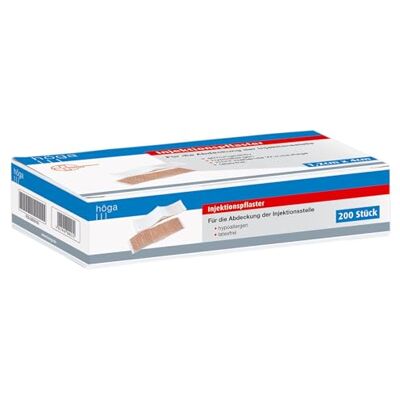 Höga Náplast na injekci pro zakrytí místa vpichu – 1,2 × 4 cm, barva kůže, 200 kusů Höga Náplast na injekci pro zakrytí místa vpichu – 1,2 × 4 cm, barva kůže, 200 kusů