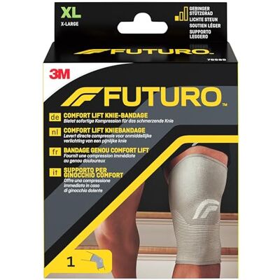 FUTURO FUT76589 Comfort Knie-Bandage, beidseitig tragbar, Größe XL, 49,5 – 55,9 cm FUTURO FUT76589 Comfort Knie-Bandage, beidseitig tragbar, Größe XL, 49,5 – 55,9 cm