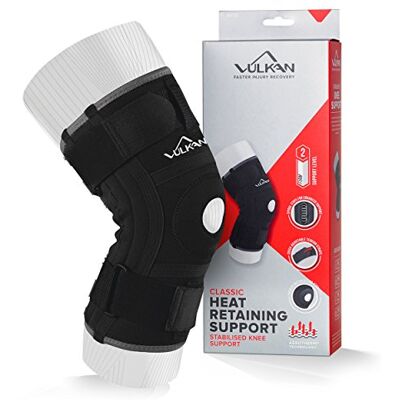 VULKAN Classic Stabilised Knee Support, X-Large, Knee Sleeve for Patella Support, Hinged Knee Brace for Meniscus Tears and ACL Injuries, Open Knee Brace for Athletes, Working Out, and Exercising VULKAN Classic Stabilised Knee Support, X-Large, Knee Sleeve for Patella Support, Hinged Knee Brace for Meniscus Tears and ACL Injuries, Open Knee Brace for Athletes, Working Out, and Exercising