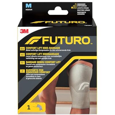Futuro FUT76587 Comfort Knie-Bandage, beidseitig tragbar, Größe M, 36,8 – 43,2 cm Futuro FUT76587 Comfort Knie-Bandage, beidseitig tragbar, Größe M, 36,8 – 43,2 cm