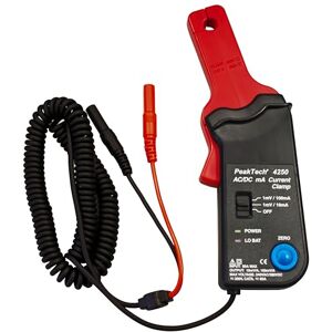 PeakTech P 4250 proudový kleštinový adaptér pro multimetr AC/DC se 4 mm konektory, nastavení nulového bodu pro stejnosměrný proud, měření proudu, průměr až 9 mm proudové kleště CAT III 300V PeakTech P 4250 proudový kleštinový adaptér pro multimetr AC/DC se 4 mm konektory, nastavení nulového bodu pro stejnosměrný proud, měření proudu, průměr až 9 mm proudové kleště CAT III 300V