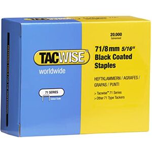 TACWISE 1065 Typ 71 / 8 mm Verzinkte Schwarze Polsterklammern, 20.000 Stück TACWISE 1065 Typ 71 / 8 mm Verzinkte Schwarze Polsterklammern, 20.000 Stück
