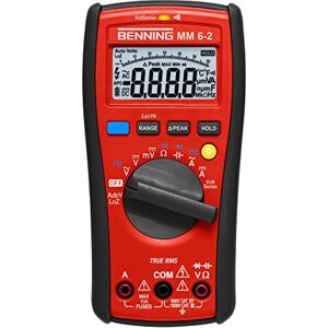 BENNING MM 6-2 True RMS-digitální multimetr (s digitálním displejem, měření skutečného účinku, vč. tašky, měřiče) 44087 BENNING MM 6-2 True RMS-digitální multimetr (s digitálním displejem, měření skutečného účinku, vč. tašky, měřiče) 44087