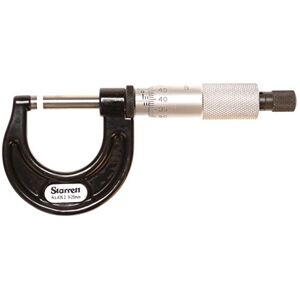Starrett V436.1MXRL-25 Außenmikrometer, Ratschenanschlag, Kontermutter, Hartmetallflächen, Bereich 0-25 mm, 0,001 mm Teilung, +/- 0,001 mm Genauigkeit Starrett V436.1MXRL-25 Außenmikrometer, Ratschenanschlag, Kontermutter, Hartmetallflächen, Bereich 0-25 mm, 0,001 mm Teilung, +/- 0,001 mm Genauigkeit