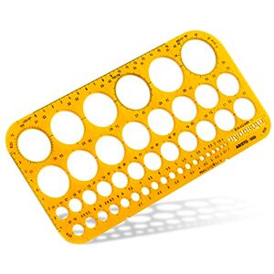 Aristo AH5033 kruhová šablona 1-36 mm (45 kruhů, průměr 1 až 36 mm, výstupky z tuky, tvarově stabilní plast) oranžovo-transparentní Aristo AH5033 kruhová šablona 1-36 mm (45 kruhů, průměr 1 až 36 mm, výstupky z tuky, tvarově stabilní plast) oranžovo-transparentní