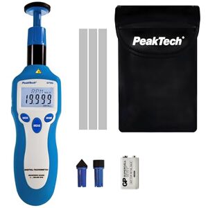 PeakTech P 2795 – Digitální otáčkoměr s laserem a kontaktním kolečkem – vysoce kvalitní tachometr 5místný LCD displej – měřič otáček s automatickým výběrem rozsahu – s funkcí paměti PeakTech P 2795 – Digitální otáčkoměr s laserem a kontaktním kolečkem – vysoce kvalitní tachometr 5místný LCD displej – měřič otáček s automatickým výběrem rozsahu – s funkcí paměti
