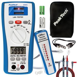 PeakTech 3365 – LAN tester a digitální multimetr, zkoušečka sítě, zkoušečka napětí, ruční multimetr, tester kabelů, měření, měřič napětí, zkoušečka průchodnosti, měřicí přístroj, uzemňovací kabel - PeakTech 3365 – LAN tester a digitální multimetr, zkoušečka sítě, zkoušečka napětí, ruční multimetr, tester kabelů, měření, měřič napětí, zkoušečka průchodnosti, měřicí přístroj, uzemňovací kabel -