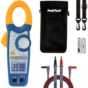 PeakTech P 1640 True RMS proudové kleště 1000A AC DC a digitální multimetr 4000 Counts s průtokovou zkoušečkou CAT III 600 V, 1 kus, modrá, žlutá, bílá PeakTech P 1640 True RMS proudové kleště 1000A AC DC a digitální multimetr 4000 Counts s průtokovou zkoušečkou CAT III 600 V, 1 kus, modrá, žlutá, bílá