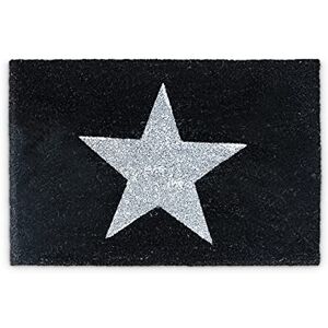 Relaxdays Rohožka Kokos STERN 40 x 60 cm, kokosová rohož s protiskluzovou PVC podložkou Rohožka z kokosového vlákna jako rohožka na zachycování nečistot a čisticí rohožka pro vnější a vnitřní rohož, černá Relaxdays Rohožka Kokos STERN 40 x 60 cm, kokosová rohož s protiskluzovou PVC podložkou Rohožka z kokosového vlákna jako rohožka na zachycování nečistot a čisticí rohožka pro vnější a vnitřní rohož, černá