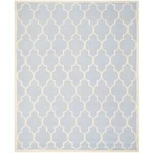Safavieh Geometrický koberec do obývacího pokoje, jídelny, ložnice Cambridge Collection, krátká předsíň, světle modrá a slonovinová, 91 x 152 cm Safavieh Geometrický koberec do obývacího pokoje, jídelny, ložnice Cambridge Collection, krátká předsíň, světle modrá a slonovinová, 91 x 152 cm