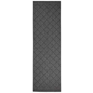 Hanse Home NORTHRUGS Koberec do interiéru a exteriéru Corsica 80 x 350 cm – koberec na endetep, odolný proti povětrnostním vlivům, moderní geometrický vzor, běhoun na balkon, terasu, zahradu, zimní zahradu, koberec do obývacího pokoje, voděodolný, černý, Hanse Home NORTHRUGS Koberec do interiéru a exteriéru Corsica 80 x 350 cm – koberec na endetep, odolný proti povětrnostním vlivům, moderní geometrický vzor, běhoun na balkon, terasu, zahradu, zimní zahradu, koberec do obývacího pokoje, voděodolný, černý,