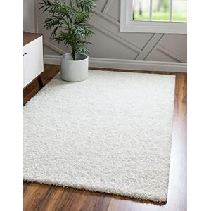 Unique Solo Solid Shag kolekce Moderní plyšový koberec s vysokým vlasem, sněhově bílý, 120 x 170 Unique Solo Solid Shag kolekce Moderní plyšový koberec s vysokým vlasem, sněhově bílý, 120 x 170