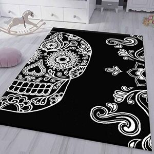 VIMODA Dětský pokoj pokoj obývací pokoj ložnice černá lebka motiv lebky, rozměry: 120 x 170 cm VIMODA Dětský pokoj pokoj obývací pokoj ložnice černá lebka motiv lebky, rozměry: 120 x 170 cm