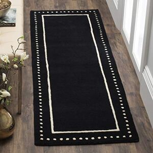 Safavieh Tradiční koberec do obývacího pokoje, jídelny, ložnice kolekce Bella, krátká předsíň, černá a slonovinová, 69 x 213 cm Safavieh Tradiční koberec do obývacího pokoje, jídelny, ložnice kolekce Bella, krátká předsíň, černá a slonovinová, 69 x 213 cm