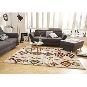 Hanse Home Mint Rugs Geometrický koberec s vysokým vlasem koberec do obývacího pokoje měkký flaušový dlouhý vlas Shaggy Flokati Boho etno design pro dětský pokoj ložnici kuchyň chodbu, krémovo-hnědá Hanse Home Mint Rugs Geometrický koberec s vysokým vlasem koberec do obývacího pokoje měkký flaušový dlouhý vlas Shaggy Flokati Boho etno design pro dětský pokoj ložnici kuchyň chodbu, krémovo-hnědá