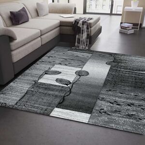 VIMODA Koberec šedý, černý, krémový s květinami a rostlinami, rozměry: 80 x 150 cm VIMODA Koberec šedý, černý, krémový s květinami a rostlinami, rozměry: 80 x 150 cm