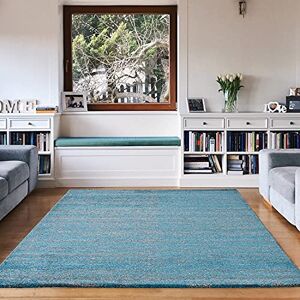 VIMODA Teppich Grau Türkis Kurzflor Meliert Farbecht Pflegeleicht, Maße:60 x 110 cm VIMODA Teppich Grau Türkis Kurzflor Meliert Farbecht Pflegeleicht, Maße:60 x 110 cm