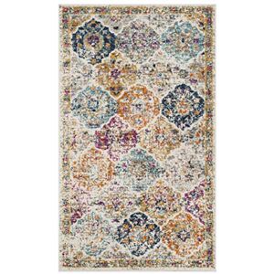 Safavieh Distressed koberec do obývacího pokoje, jídelny, ložnice Madison Collection, krátká předsíň, krémová a multi, 91 x 152 cm Safavieh Distressed koberec do obývacího pokoje, jídelny, ložnice Madison Collection, krátká předsíň, krémová a multi, 91 x 152 cm