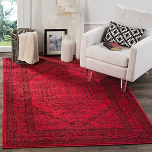 Safavieh Tradiční koberec do obývacího pokoje, jídelny, ložnice Adirondack Collection, krátký vlas, červená a černá, 155 x 229 cm Safavieh Tradiční koberec do obývacího pokoje, jídelny, ložnice Adirondack Collection, krátký vlas, červená a černá, 155 x 229 cm