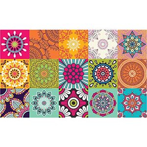 Ambiance Sticker PVC koberec. protiskluzový. K ochraně podlah. Design cementových dlaždic. Ruční praní. Tloušťka: 2,2 mm. 60 cm x 100 cm. Vícebarevný. Ambiance Sticker PVC koberec. protiskluzový. K ochraně podlah. Design cementových dlaždic. Ruční praní. Tloušťka: 2,2 mm. 60 cm x 100 cm. Vícebarevný.