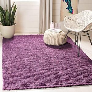 Safavieh Koberec z přírodního vlákna do obývacího pokoje, jídelny, ložnice – Natural Fiber Collection, krátká vlas, fialová, 122 × 183 cm Safavieh Koberec z přírodního vlákna do obývacího pokoje, jídelny, ložnice – Natural Fiber Collection, krátká vlas, fialová, 122 × 183 cm