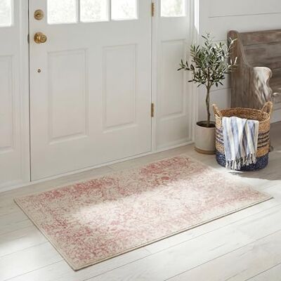 Safavieh Akcentový koberec 76 x 122 cm Adirondack Collection Transitional Design, slonová kost a růžová, snadno udržovatelná syntetická směs, ideální pro obývací pokoj, ložnici, kancelář Safavieh Akcentový koberec 76 x 122 cm Adirondack Collection Transitional Design, slonová kost a růžová, snadno udržovatelná syntetická směs, ideální pro obývací pokoj, ložnici, kancelář