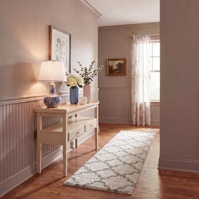 SAFAVIEH Koberec Zottelig do obývacího pokoje, jídelny, ložnice – Hudson Shag Collection, vysoký vlas, slonovina a šedá, 69 × 244 cm SAFAVIEH Koberec Zottelig do obývacího pokoje, jídelny, ložnice – Hudson Shag Collection, vysoký vlas, slonovina a šedá, 69 × 244 cm