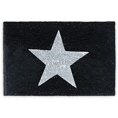 Relaxdays Rohožka Kokos STERN 40 x 60 cm, kokosová rohož s protiskluzovou PVC podložkou Rohožka z kokosového vlákna jako rohožka na zachycování nečistot a čisticí rohožka pro vnější a vnitřní rohož, černá Relaxdays Rohožka Kokos STERN 40 x 60 cm, kokosová rohož s protiskluzovou PVC podložkou Rohožka z kokosového vlákna jako rohožka na zachycování nečistot a čisticí rohožka pro vnější a vnitřní rohož, černá