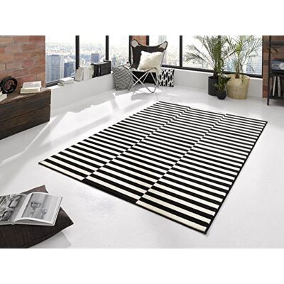 Hanse Home Koberec panel – koberec do obývacího pokoje, s krátkým vlasem, grafický vzor, moderní vzhled pro jídelnu, obývací pokoj, dětský pokoj, chodbu, ložnici, kuchyň – černý krémový, 160 × 230 cm Hanse Home Koberec panel – koberec do obývacího pokoje, s krátkým vlasem, grafický vzor, moderní vzhled pro jídelnu, obývací pokoj, dětský pokoj, chodbu, ložnici, kuchyň – černý krémový, 160 × 230 cm