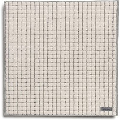 Möve Eden koupelnový koberec se strukturou krabiček 60 x 60 cm ze 100% bavlny, přírodní/černý Möve Eden koupelnový koberec se strukturou krabiček 60 x 60 cm ze 100% bavlny, přírodní/černý