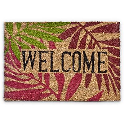 Relaxdays Rohožka kokosová rohož na palmy 40 x 60 cm Kokosová rohož s protiskluzovou PVC podlážkou z kokosového vlákna jako rohož na zachytávání nečistot a čisticí rohožka rohožka pro vnější a vnitřní Relaxdays Rohožka kokosová rohož na palmy 40 x 60 cm Kokosová rohož s protiskluzovou PVC podlážkou z kokosového vlákna jako rohož na zachytávání nečistot a čisticí rohožka rohožka pro vnější a vnitřní