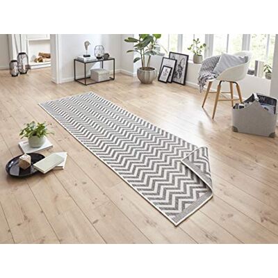 Hanse Home NORTHRUGS Vnitřní a venkovní koberec Palma 80 × 350 cm – otočný koberec odolný proti povětrnostním vlivům, moderní design, klikatý vzor, běhoun na balkon, terasu, zahradu, zimní zahradu, koberec do Hanse Home NORTHRUGS Vnitřní a venkovní koberec Palma 80 × 350 cm – otočný koberec odolný proti povětrnostním vlivům, moderní design, klikatý vzor, běhoun na balkon, terasu, zahradu, zimní zahradu, koberec do