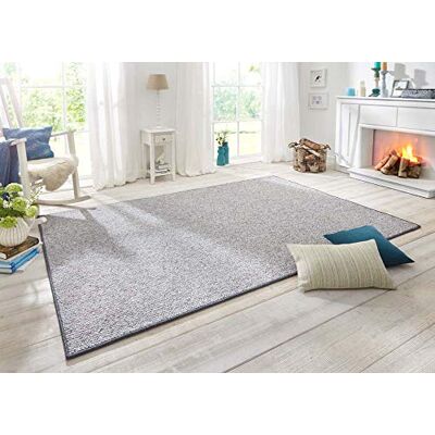 BT Carpet Wolly koberec – koberec do obývacího pokoje plochá tkanina krátký vlas vlněný vzhled vlny skandi-Look Jídelna, obývací pokoj, dětský pokoj, ložnice – šedá, 140 x 200 cm BT Carpet Wolly koberec – koberec do obývacího pokoje plochá tkanina krátký vlas vlněný vzhled vlny skandi-Look Jídelna, obývací pokoj, dětský pokoj, ložnice – šedá, 140 x 200 cm