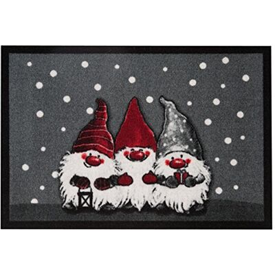 Hanse Home Printy rohožka do interiéru i exteriéru 40 x 60 cm rohožka k zachycování nečistot Christmas Dwarfes s motivem trpaslíků omyvatelná a odolná proti povětrnostním vlivům, protiskluzová pro Hanse Home Printy rohožka do interiéru i exteriéru 40 x 60 cm rohožka k zachycování nečistot Christmas Dwarfes s motivem trpaslíků omyvatelná a odolná proti povětrnostním vlivům, protiskluzová pro