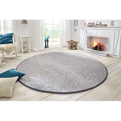 BT Carpet Kulatý koberec Wolly – koberec do obývacího pokoje, plochá tkanina, vzhled vlny, skandi vzhled, jídelna, obývací pokoj, dětský pokoj, ložnice – krémová, 133 cm BT Carpet Kulatý koberec Wolly – koberec do obývacího pokoje, plochá tkanina, vzhled vlny, skandi vzhled, jídelna, obývací pokoj, dětský pokoj, ložnice – krémová, 133 cm