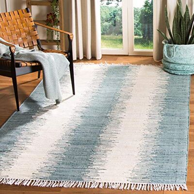 Safavieh Moderní obývací pokoj, jídelna, ložnice Montauk Collection, krátká hala, modrá, 152 x 244 cm Safavieh Moderní obývací pokoj, jídelna, ložnice Montauk Collection, krátká hala, modrá, 152 x 244 cm