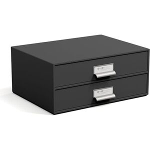 Bigso Box of Sweden BIGSO BIRGER box se zásuvkami – úložný box se 2 zásuvkami – odkládací plocha na psací stůl pro dokumenty a kancelářské potřeby – odkládací systém z recyklované dřevovláknité desky a papíru – tmavě Bigso Box of Sweden BIGSO BIRGER box se zásuvkami – úložný box se 2 zásuvkami – odkládací plocha na psací stůl pro dokumenty a kancelářské potřeby – odkládací systém z recyklované dřevovláknité desky a papíru – tmavě