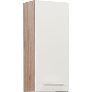 Pelipal Závěsná skříňka do koupelny Quickset 380 v bílém lesku/Sanremo dub Terra, šířka 30 cm koupelnová nástěnná skříňka s 1 dvířky a 2 policemi Pelipal Závěsná skříňka do koupelny Quickset 380 v bílém lesku/Sanremo dub Terra, šířka 30 cm koupelnová nástěnná skříňka s 1 dvířky a 2 policemi