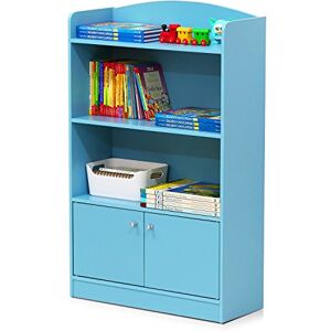 Furinno Zásobník/knihovna se skříňkou na hračky pro děti, světle modrá, 24 × 24 × 97,99 cm Furinno Zásobník/knihovna se skříňkou na hračky pro děti, světle modrá, 24 × 24 × 97,99 cm