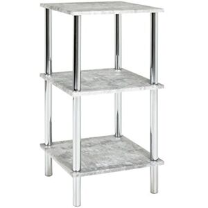 HAKU Regál vzhled betonu, chrom, MDF, kov rozměry: Š 39 cm x V 77 cm x H 39 cm, Styl: moderní HAKU Regál vzhled betonu, chrom, MDF, kov rozměry: Š 39 cm x V 77 cm x H 39 cm, Styl: moderní