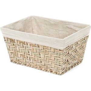 Compactor Aufbewahrungskorb aus Seegras mit Stofffutter, rechteckig, Größe M, 38,5 x 28,5 x 20,5 cm, natur FIESTA Compactor Aufbewahrungskorb aus Seegras mit Stofffutter, rechteckig, Größe M, 38,5 x 28,5 x 20,5 cm, natur FIESTA