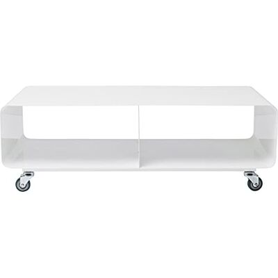 Kare Designový TV stolek Lounge M Mobilní, bílý, rolovatelný, nízká TV komoda, obývací pokoj, ocelový rám, 21 x 45 x 42 cm (v/š/h) Kare Designový TV stolek Lounge M Mobilní, bílý, rolovatelný, nízká TV komoda, obývací pokoj, ocelový rám, 21 x 45 x 42 cm (v/š/h)