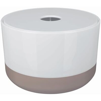 Spirella Kosmetický organizér Moji s individuálně nastavitelnými přihrádkami úložný box na make-up a šperky 15 x 9 cm s víkem bílá/šedohnědá Spirella Kosmetický organizér Moji s individuálně nastavitelnými přihrádkami úložný box na make-up a šperky 15 x 9 cm s víkem bílá/šedohnědá